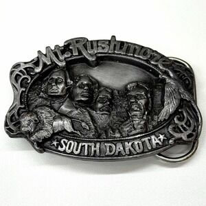 Vintage 1985 Siskiyou Mt Rushmore Belt Buckle Limited Edition #3494B of 5000